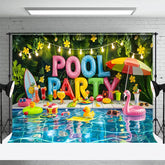 Aperturee - Aperturee Lovely Sweet Hawaiian Summer Pool Party Backdrop